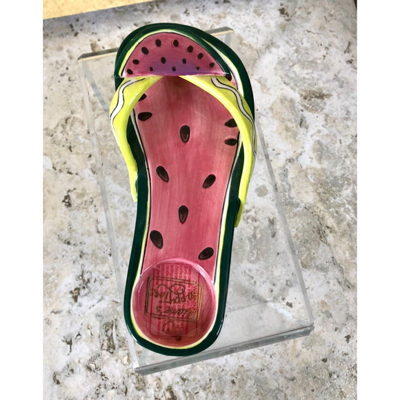 Diane's Happy Toes Tea Light Candle Holder Watermelon Thong Diane Artware - Picture 2 of 9